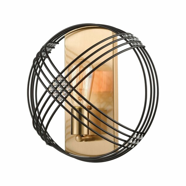 Elk Lighting Concentric 1-Light sconce In Oil Rubbed Bronze With Clear Crystal Beads 11190/1